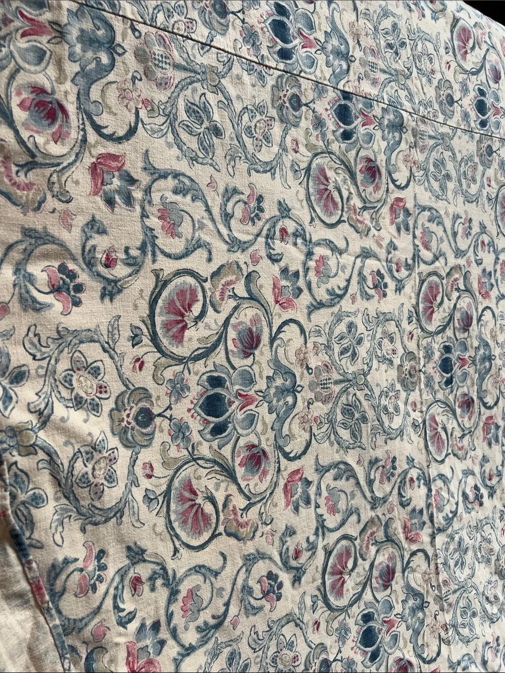 Ralph Lauren Vintage provence Floral Scroll Duvet Cover cotton linen blend